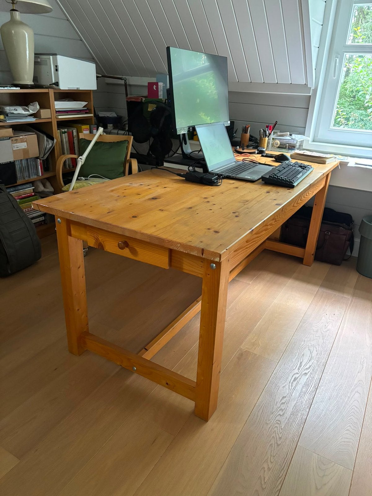Grenen tafel, Quatre personnes, 150 à 200 cm, Enlèvement, Utilisé