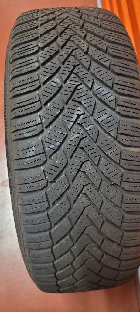 4 pneus hiver Continental ContiWinterContact + jantes Alu, Ophalen, Gebruikt, 16 inch, Banden en Velgen