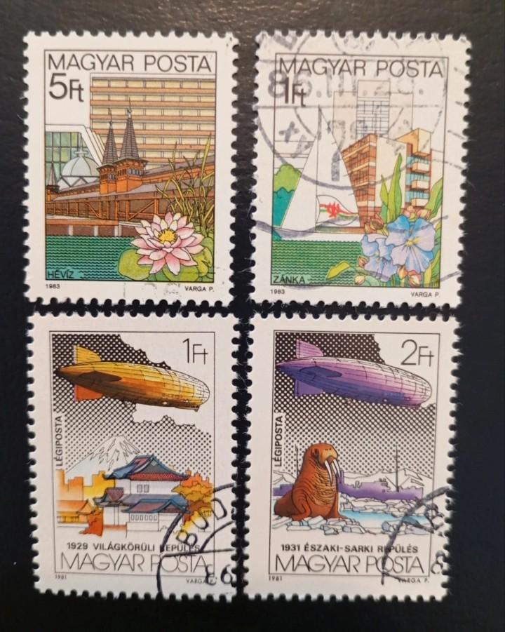 Lot of 4 assorted CTO stamps from Hungary, Timbres & Monnaies, Timbres | Antilles néerlandaises, Envoi