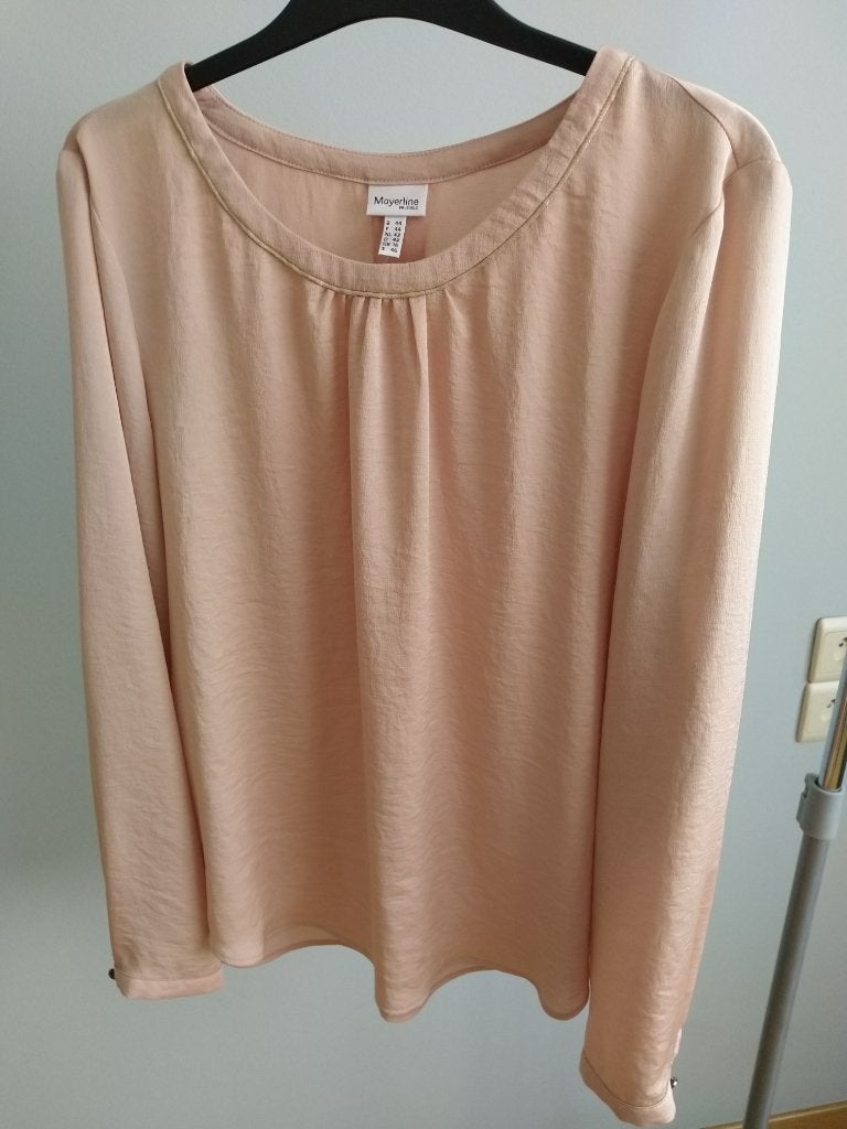 Elegante Mayerline oudroze blouse maat 44, Mayerline, Maat 42/44 (L), Ophalen of Verzenden, Zo goed als nieuw