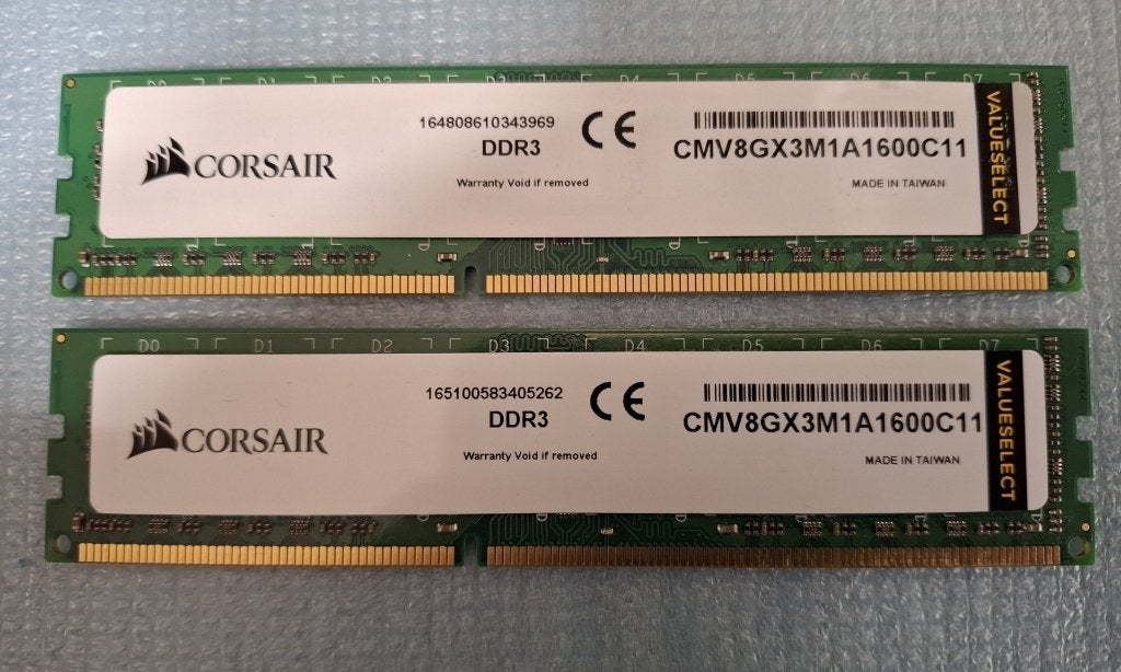 16gb DDR3 (2x 8gb kit) voor desktops (Corsair/SK Hynix), Computers en Software, RAM geheugen, Gebruikt, Info@retrogamed.be, RetroGamed