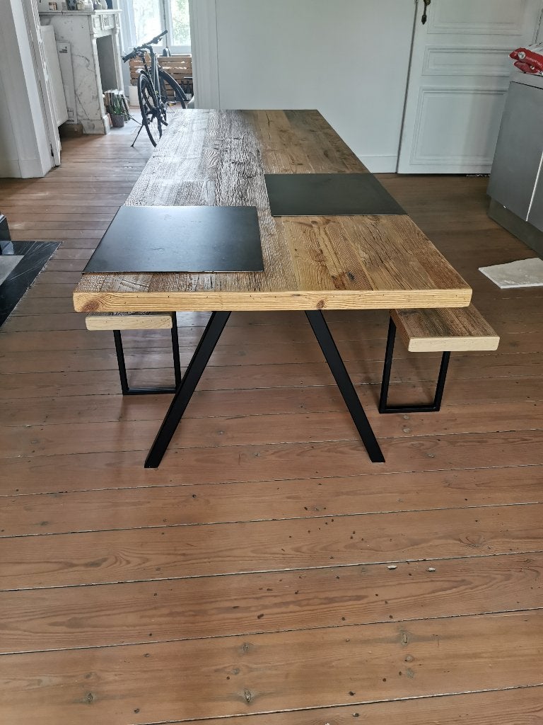 Grote tafel, Huis en Inrichting, Tafels | Eettafels, 200 cm of meer, 50 tot 100 cm, Zo goed als nieuw, Vijf personen of meer