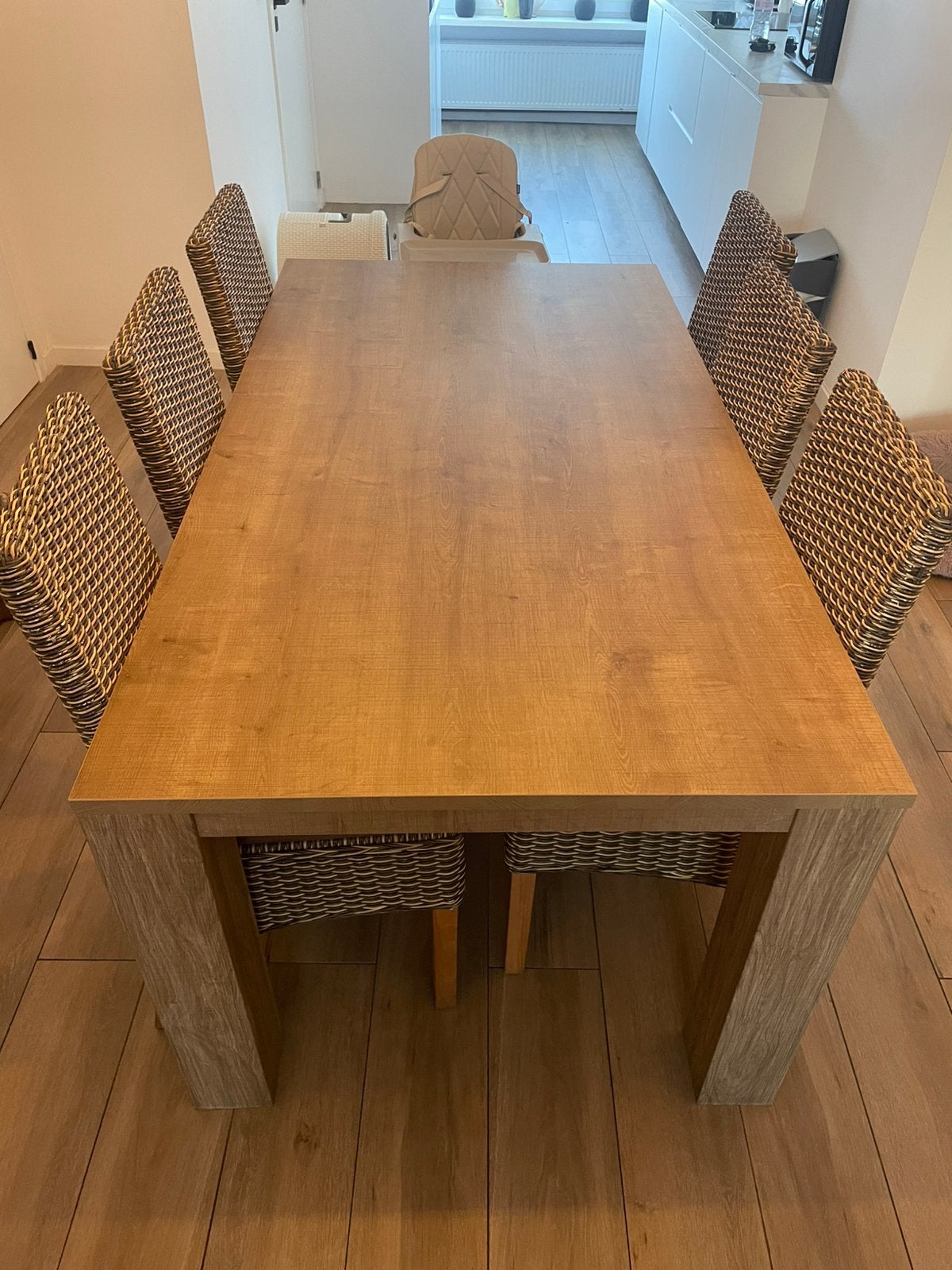 Tafel en 6 stoelen, Ophalen, Gebruikt