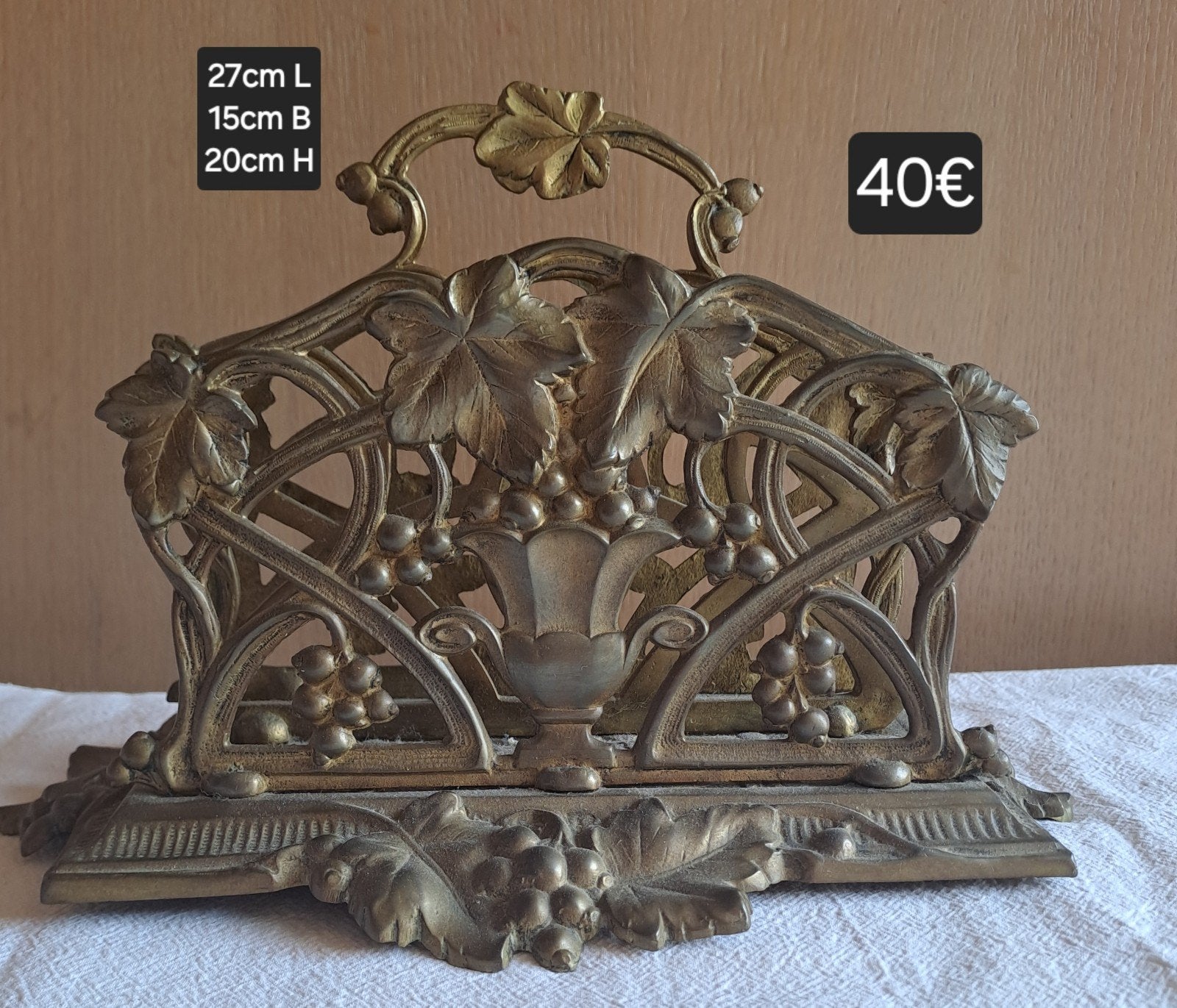Frans messing brievenhouder, Ophalen of Verzenden