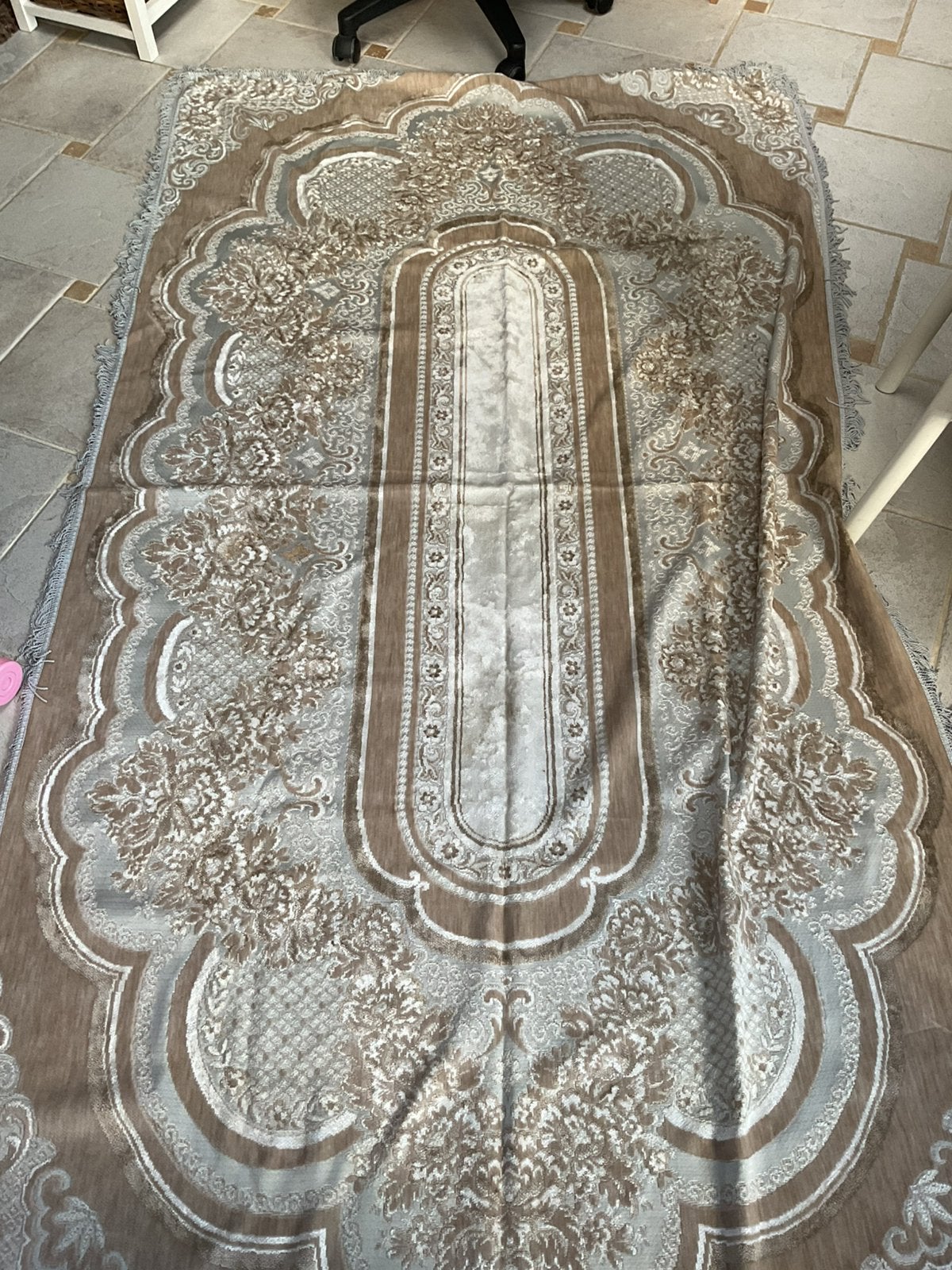 Tafelkleed met velour 130x240, 240 cm, Gebruikt, 130 cm, Ophalen of Verzenden