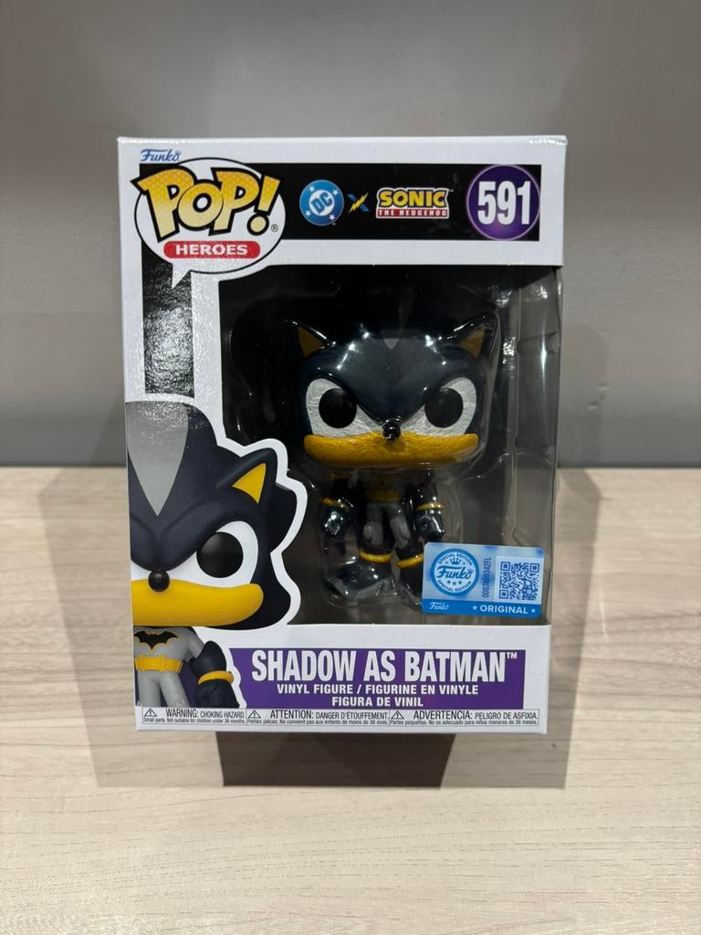 Funko Pop! Heroes #591 – Shadow as Batman (DC x Sonic) Vinyl, Verzamelen, Ophalen of Verzenden, Zo goed als nieuw