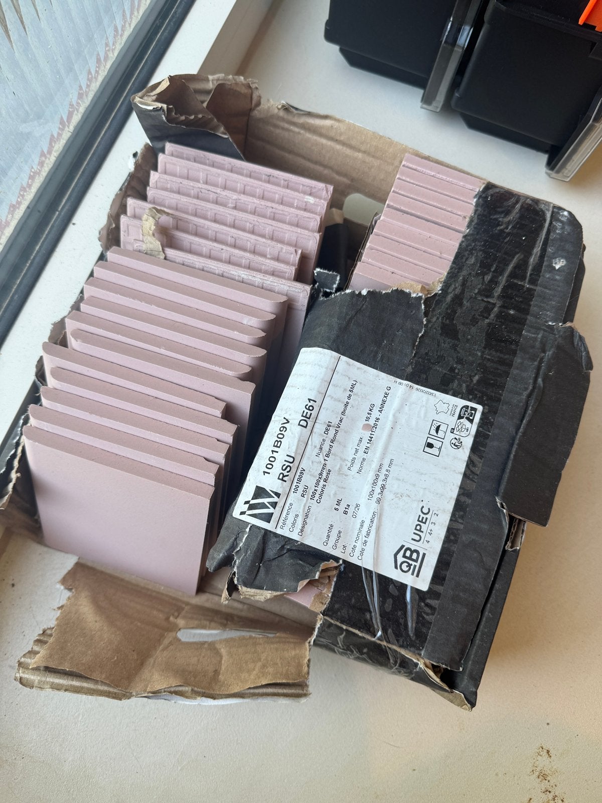 Winckelman plint tegels roos, Bricolage & Construction, Moins de 20 cm, Céramique, Enlèvement, Moins de 20 cm