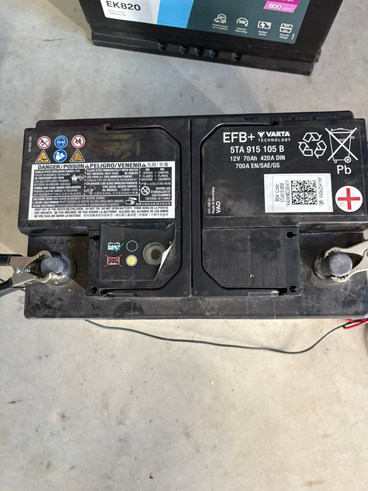 Auto batterij Varta 70 Ah en 700 A - AGM, Auto-onderdelen, Accu's en Toebehoren, Ophalen, Gebruikt