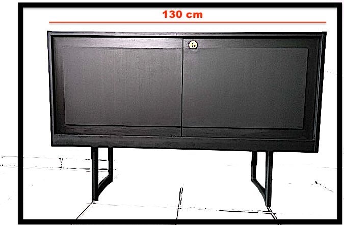 dressoir enfilade vintage sideboard (130 x 43 x H85 cm), 25 à 50 cm, Avec porte(s), 100 à 150 cm, Enlèvement