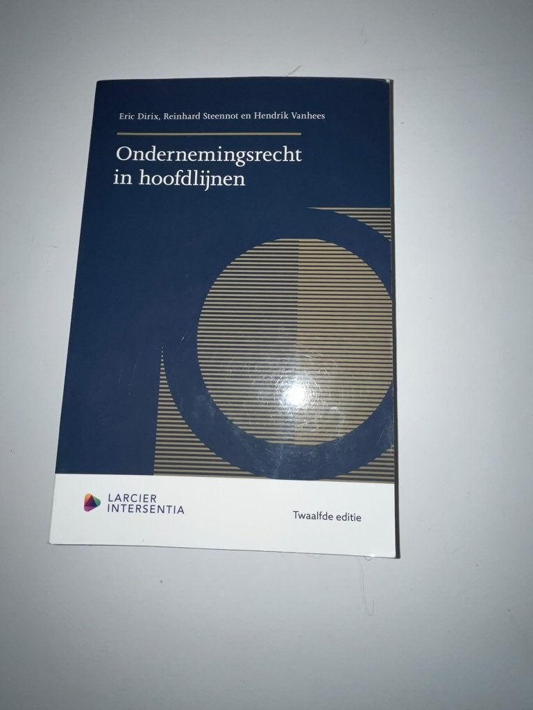 Ondernemingsrecht in hoofdlijnen, Enlèvement ou Envoi, Comme neuf, Enseignement supérieur, Larcier Intersentia