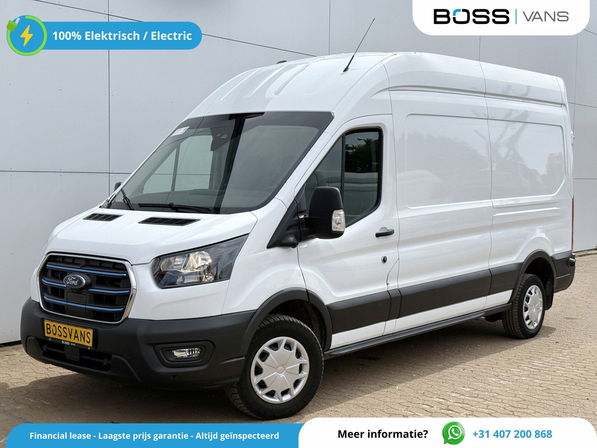 Ford E-Transit 68kWh 184PK L3H3 317km WLTP 96.4% (SOH) BEV S, Achat, 135 kW, Entreprise, 3 places