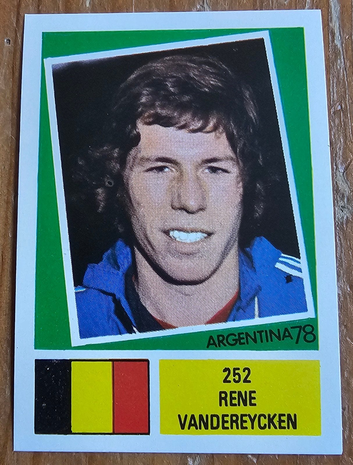 FKS (panini like) Argentina 78 #252 Vandereycken Voetbal!, Ophalen of Verzenden, Zo goed als nieuw, Plaatje