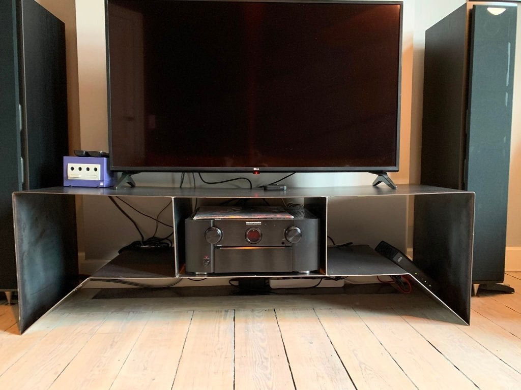 Meuble TV en métal, Maison & Meubles, Enlèvement, Utilisé, Métal, Industriel