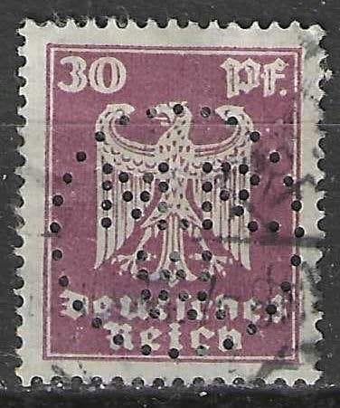 Allemagne 1924-1925 - Yvert 352perf - Aigle - 30 p. (ST), Envoi, Affranchi