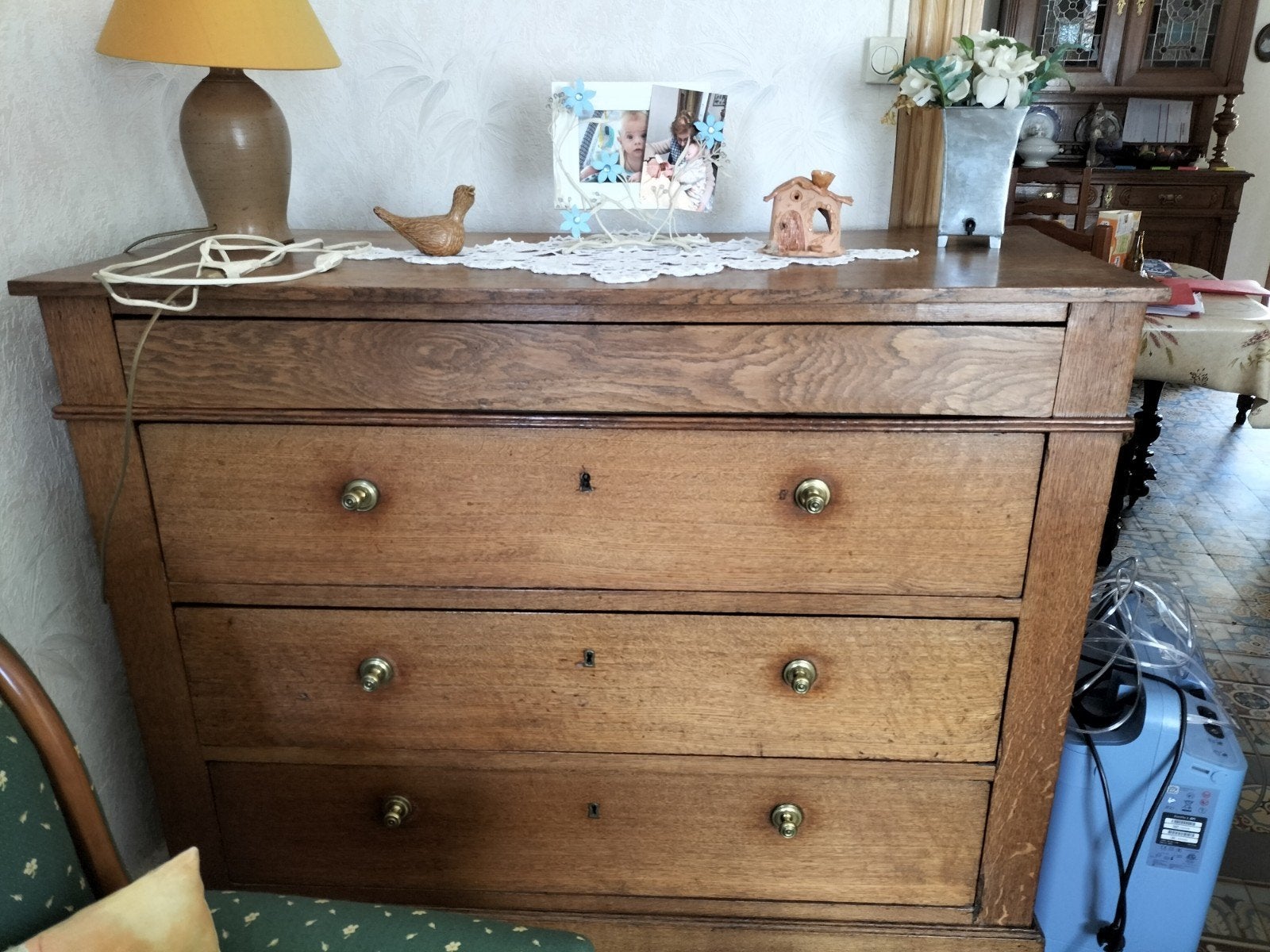 Vends commode, Maison & Meubles, Enlèvement ou Envoi, Chêne