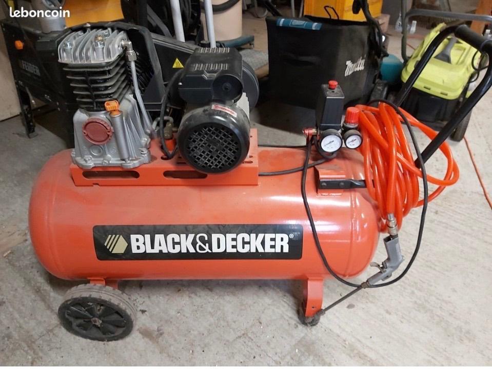 COMPRESSEUR BLACK ET DECKER, 100 liter of meer, Ophalen, Zo goed als nieuw, 6 tot 10 bar