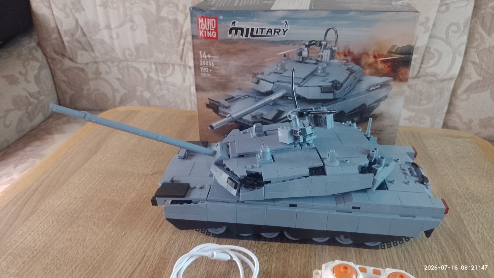 Réplique lego, char Abrams., Enlèvement
