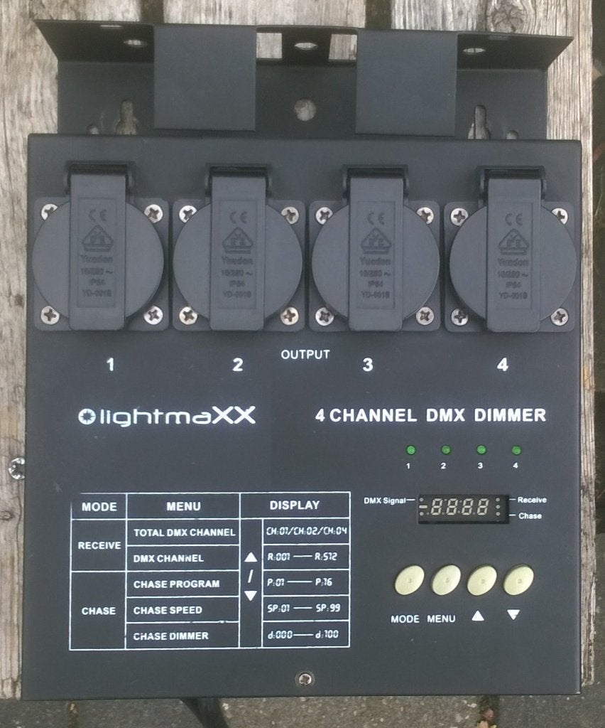 Lichtdimmer 4x1250 Watt, dimmerpack LightmaXX, Musique & Instruments, Éclairage de théâtre, Enlèvement ou Envoi, Comme neuf