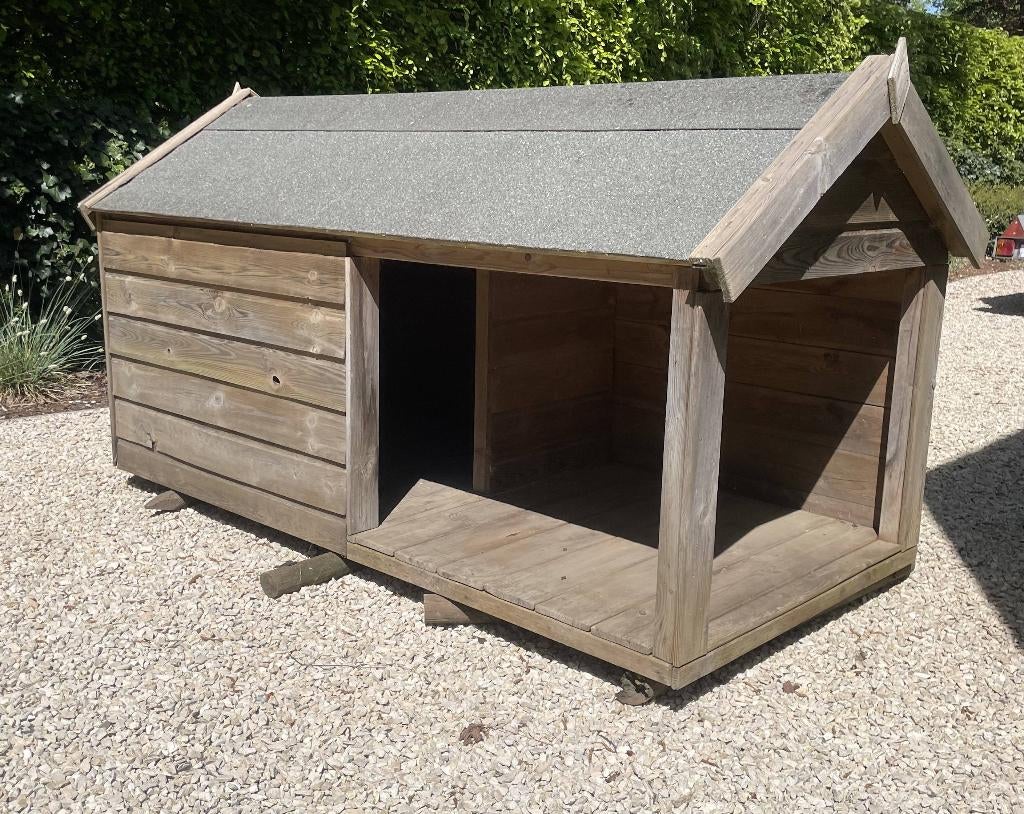 Hondenhok met patio - voor grote honden, Ophalen, 100 cm of meer, Hondenhok, 110 cm of meer