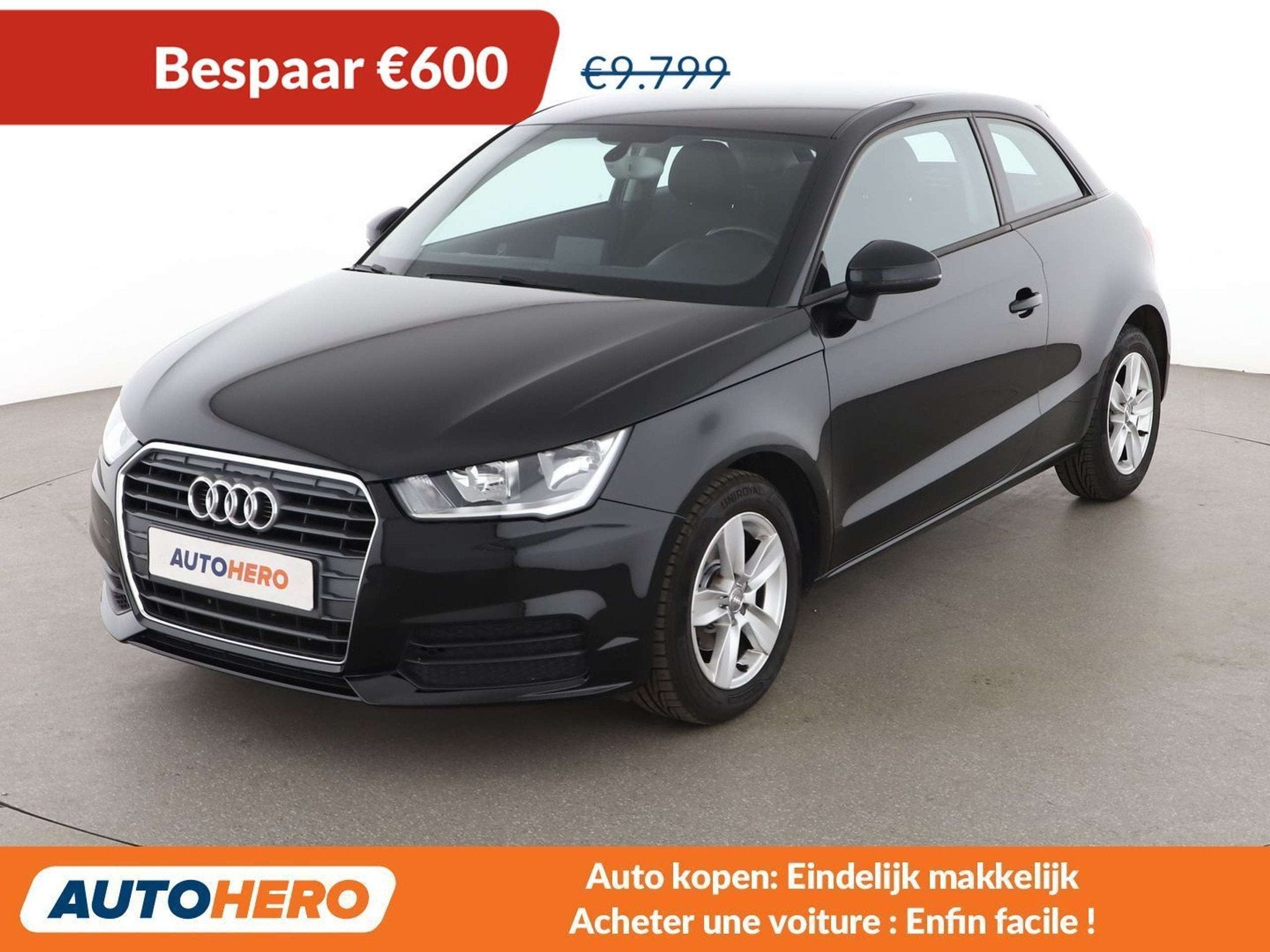 Audi A1 1.0 TFSI (bj 2015), Auto's, Voorwielaandrijving, 4 zetels, 95 pk, Zwart