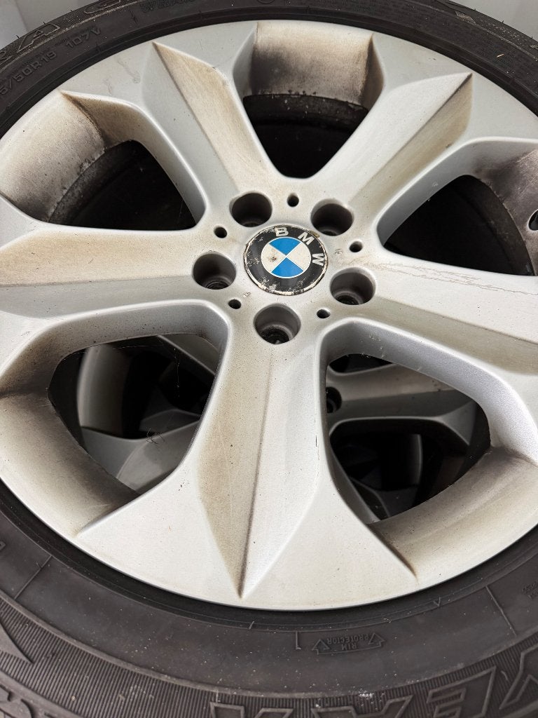 BMW X6 f16 19” velgen met winterbanden, Gebruikt, 255 mm, Velg(en), Winterbanden