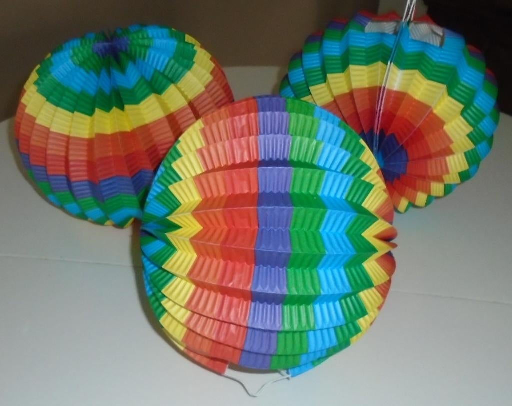 LAMPION REGENBOOG KLEUREN DIA 25 CM Nieuw, Enlèvement ou Envoi, Neuf, Décoration
