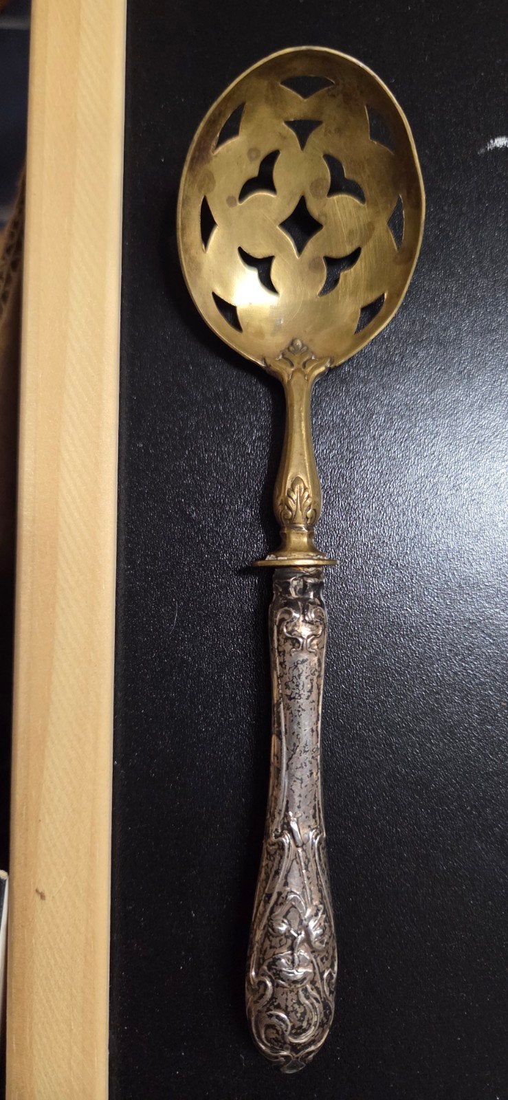 art nouveau/antiek/vermeil lepel, Antiek en Kunst, Ophalen of Verzenden
