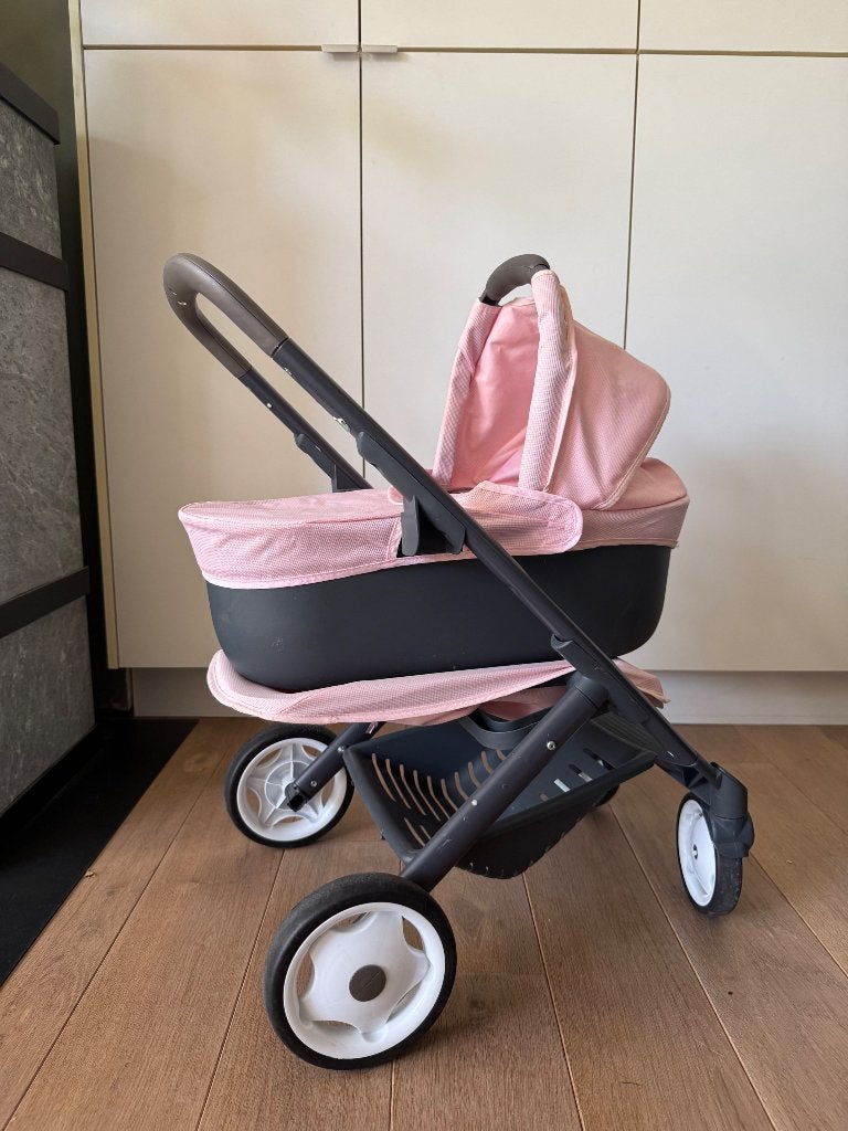 Poppenwagen smoby roze, Ophalen of Verzenden, Zo goed als nieuw, Babypop