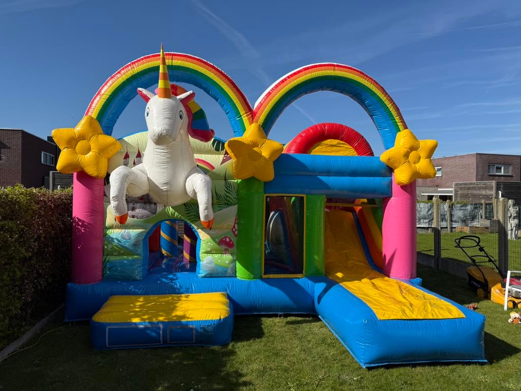 Unicorn springkasteel multiplay te huur, Hobby & Loisirs créatifs, Articles de fête | Location, Enlèvement