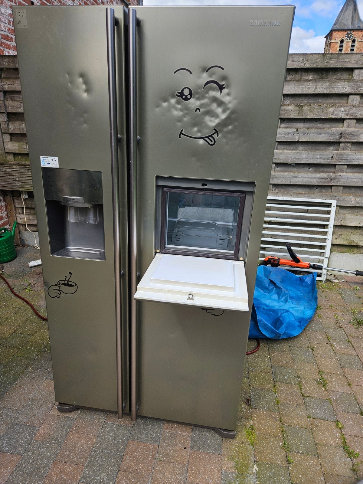 Amerikaanse frigo, samsung., Elektronische apparatuur, Koelkasten en IJskasten, Ophalen