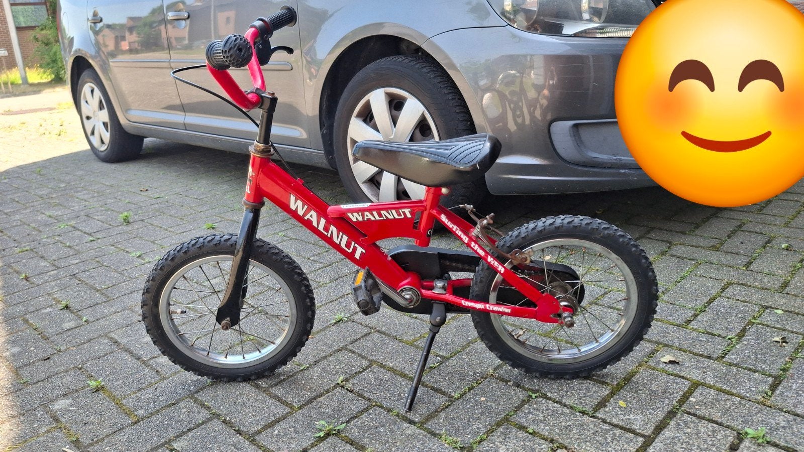 Mooie rode kinderfiets van 14 inch, Fietsen en Brommers, Fietsen | Kinderfietsjes, Ophalen, Velgrem, Walnut, Nieuw