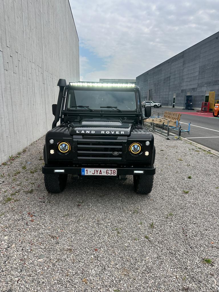 Land rover defender, Auto's, Land Rover, Zwart, 4 cilinders, Zwart, Leder