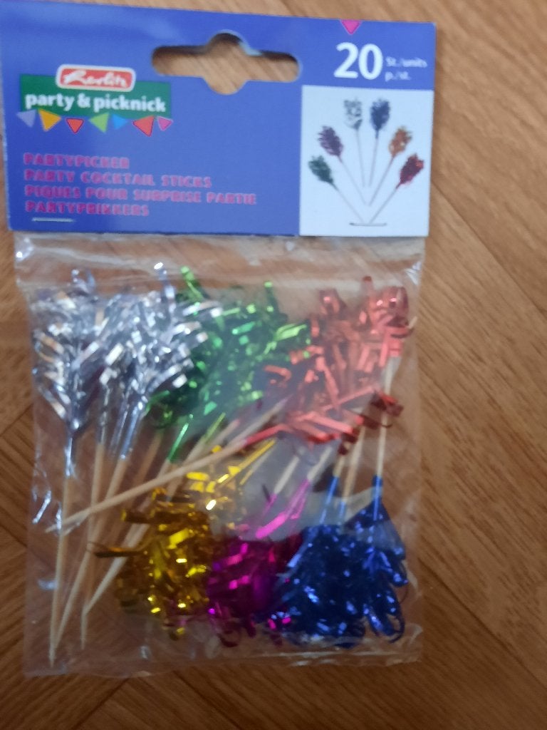 nieuw pak met 20 kleurrijke party prikkers, Ophalen of Verzenden, Nieuw
