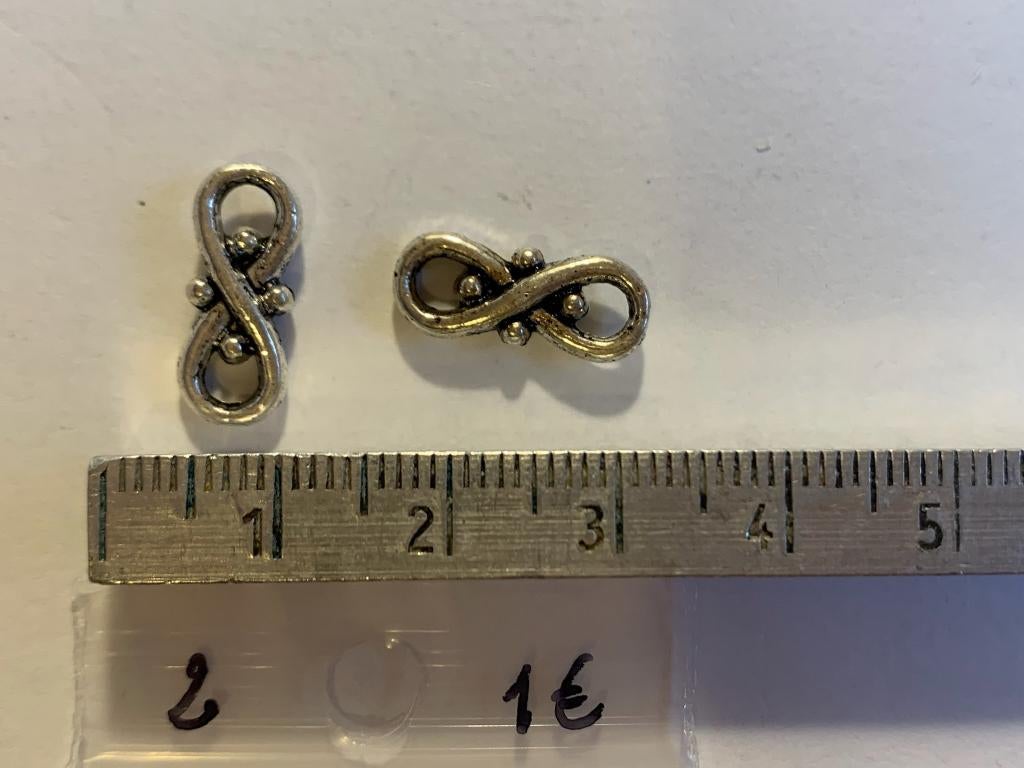 2 metalen tussenstukjes, Enlèvement ou Envoi, Neuf, Entretoise ou Perle intermédiaire