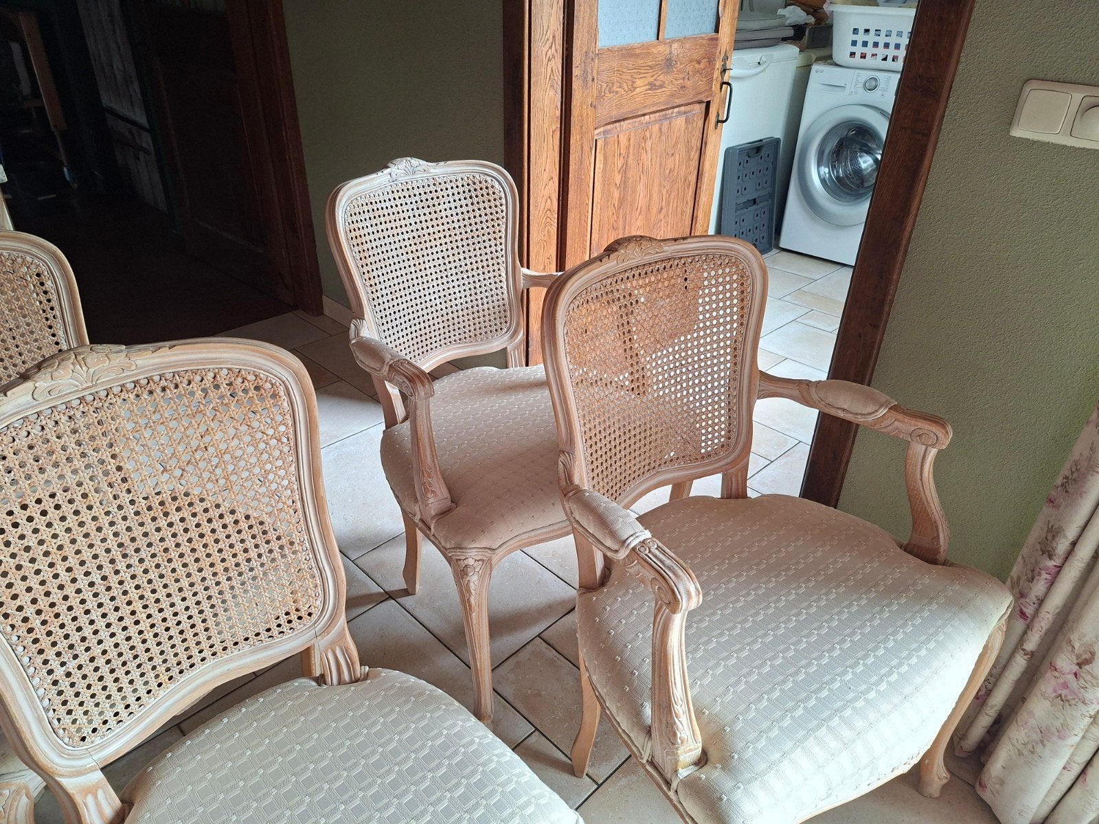 Eetkamerstoelen, Comme neuf, Landelijk, Enlèvement, Cinq, Six Chaises ou plus