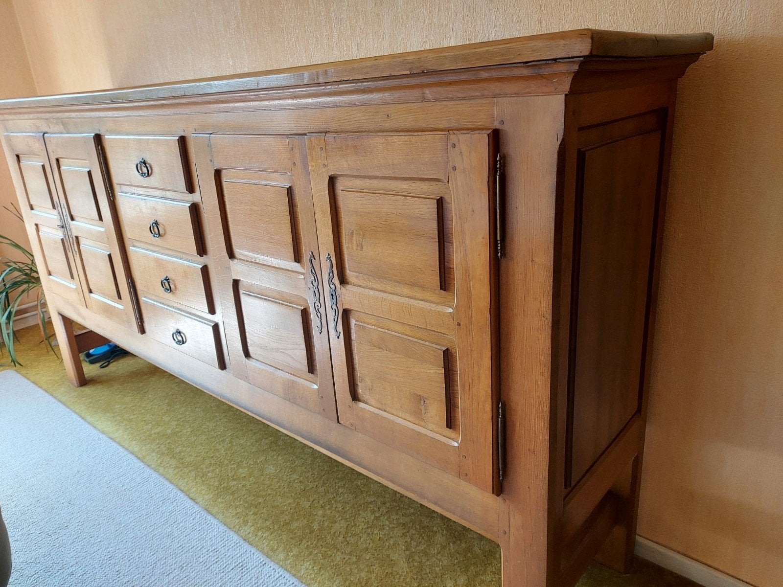 armoire en chêne faite main 2 m60 longueur profondeur 70 cm, Maison & Meubles, 200 cm ou plus, Enlèvement, Utilisé, Chêne
