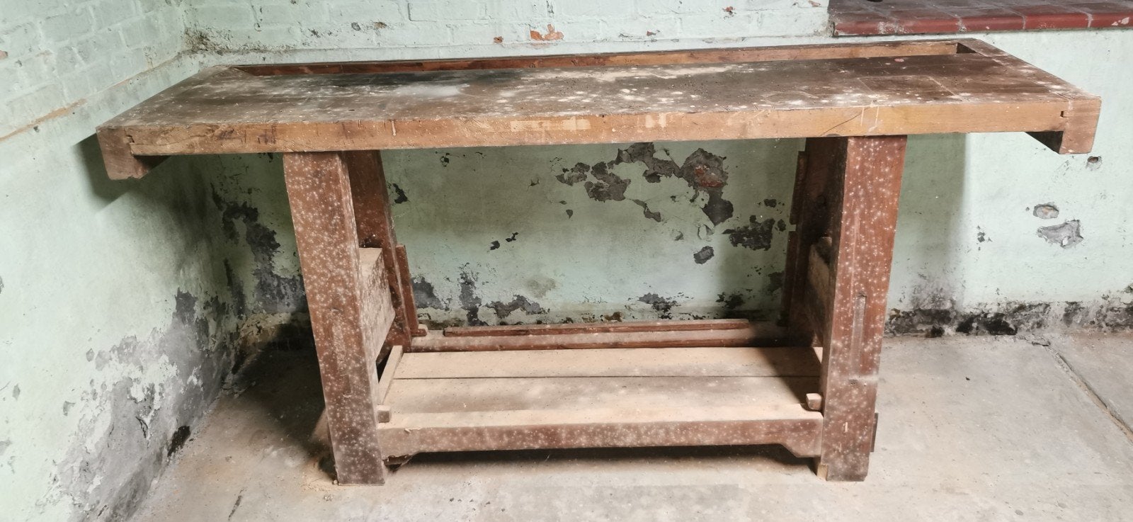 Oude houten werkbank 180x60x80, Doe-het-zelf en Bouw, Ophalen, Gebruikt, 170 cm of meer
