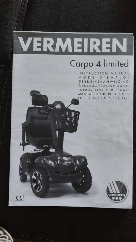 Scootmobiel Vermeiren Carpo 4 Ltd, 16 km/h ou plus, Enlèvement, Vermeiren, Utilisé