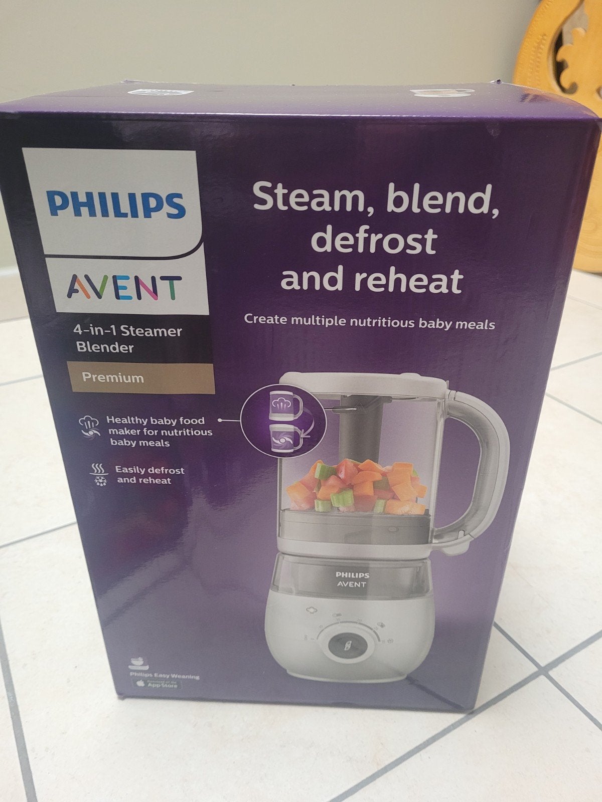Philips Avent 4 in 1 steamer/blender, Enlèvement ou Envoi, Neuf, Préparateur de repas pour bébé, Philips Avent