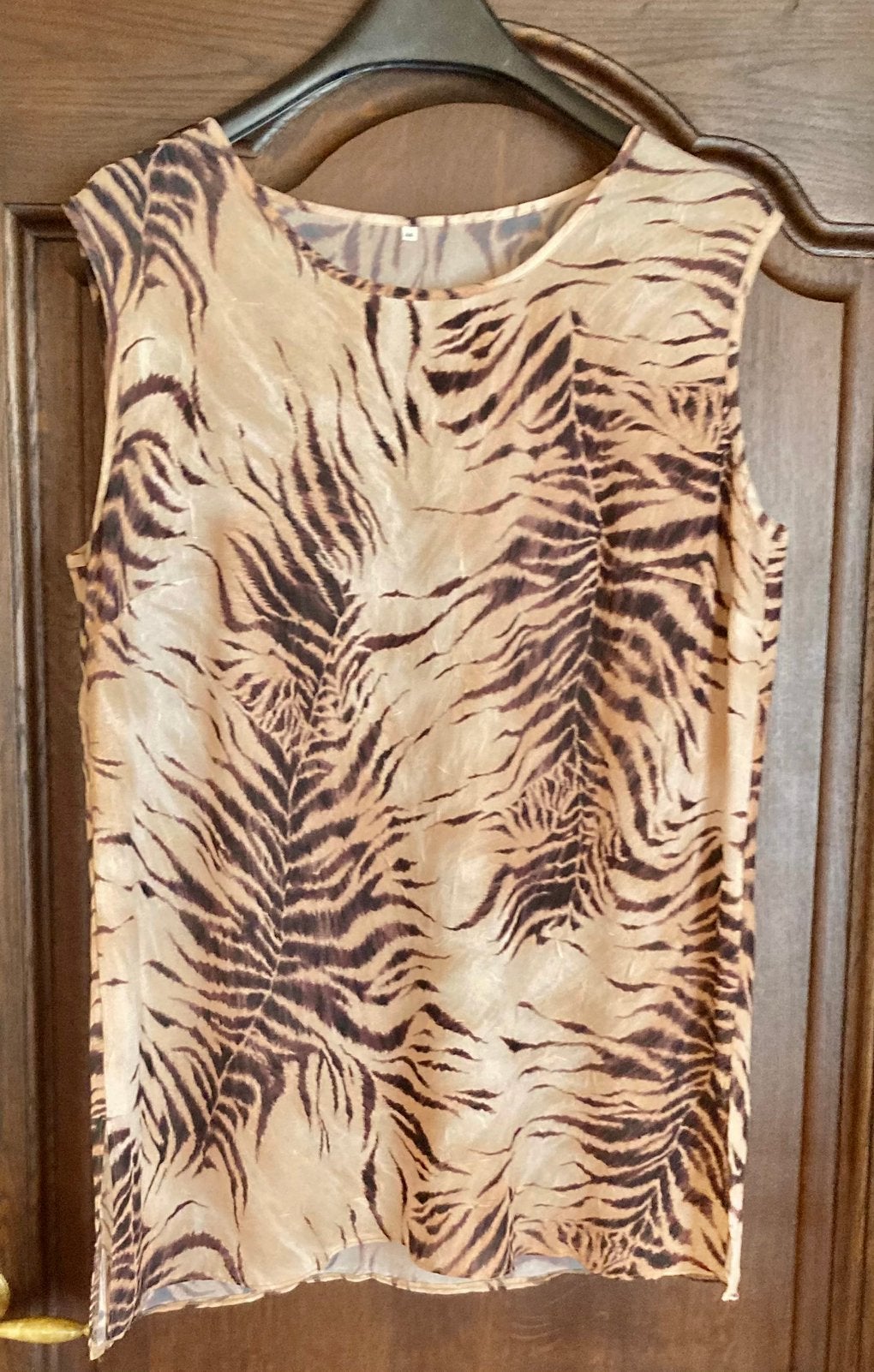 Bruin bloes zonder mouwen, Kleding | Dames, Bruin, Maat 42/44 (L), Ophalen of Verzenden, Zonder mouw