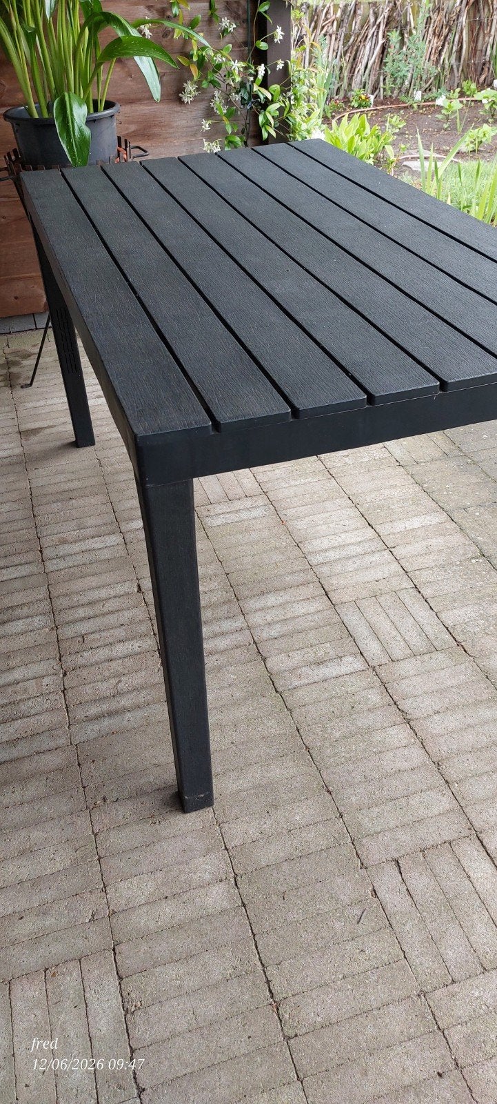 Tuintafel pvc, Ophalen