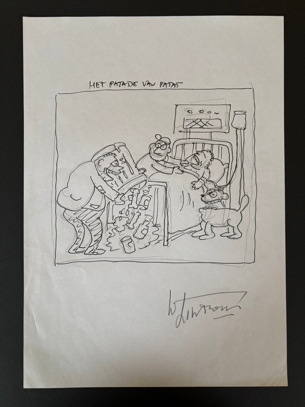 Urbanus - Het patatje van Patat ongebruikte coverschets, Ophalen of Verzenden, Overige figuren