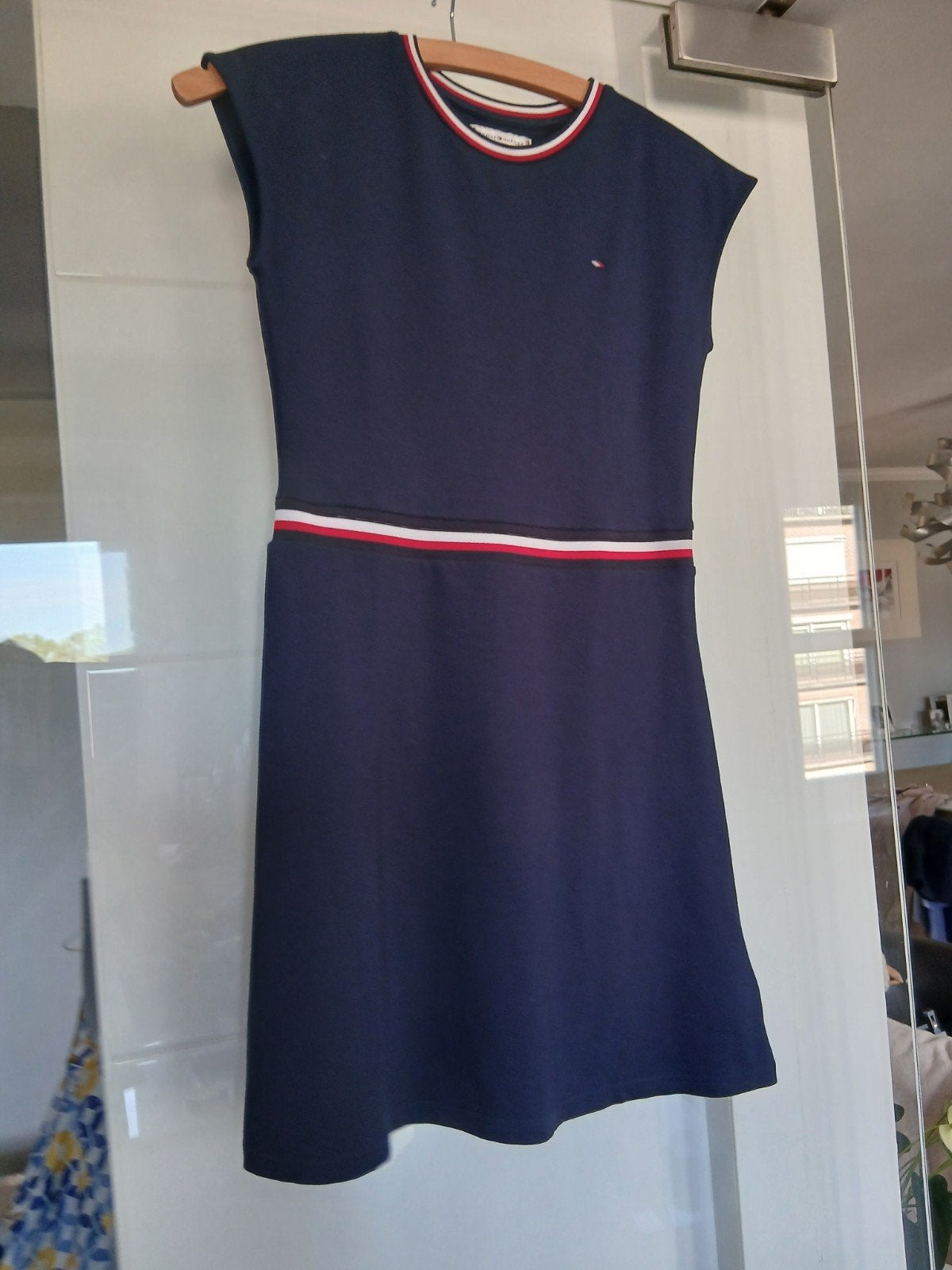donkerblauw kleedje maat 164.tommy hilfiger, Meisje, Ophalen of Verzenden, Jurk of Rok, Tommy Hilfiger