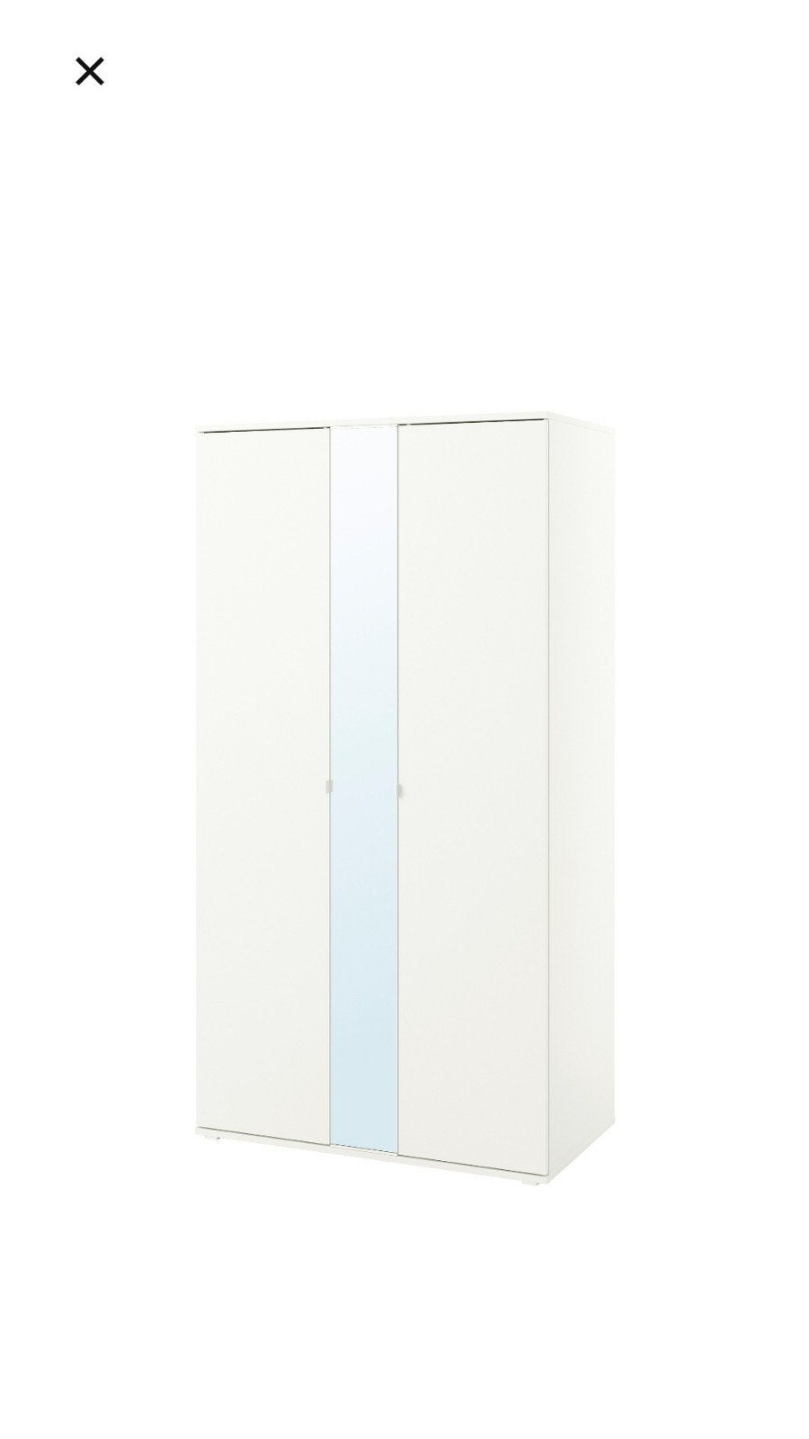 Armoire 2 portes blanc parfait état, Ophalen, 100 tot 150 cm, 200 cm of meer, Zo goed als nieuw