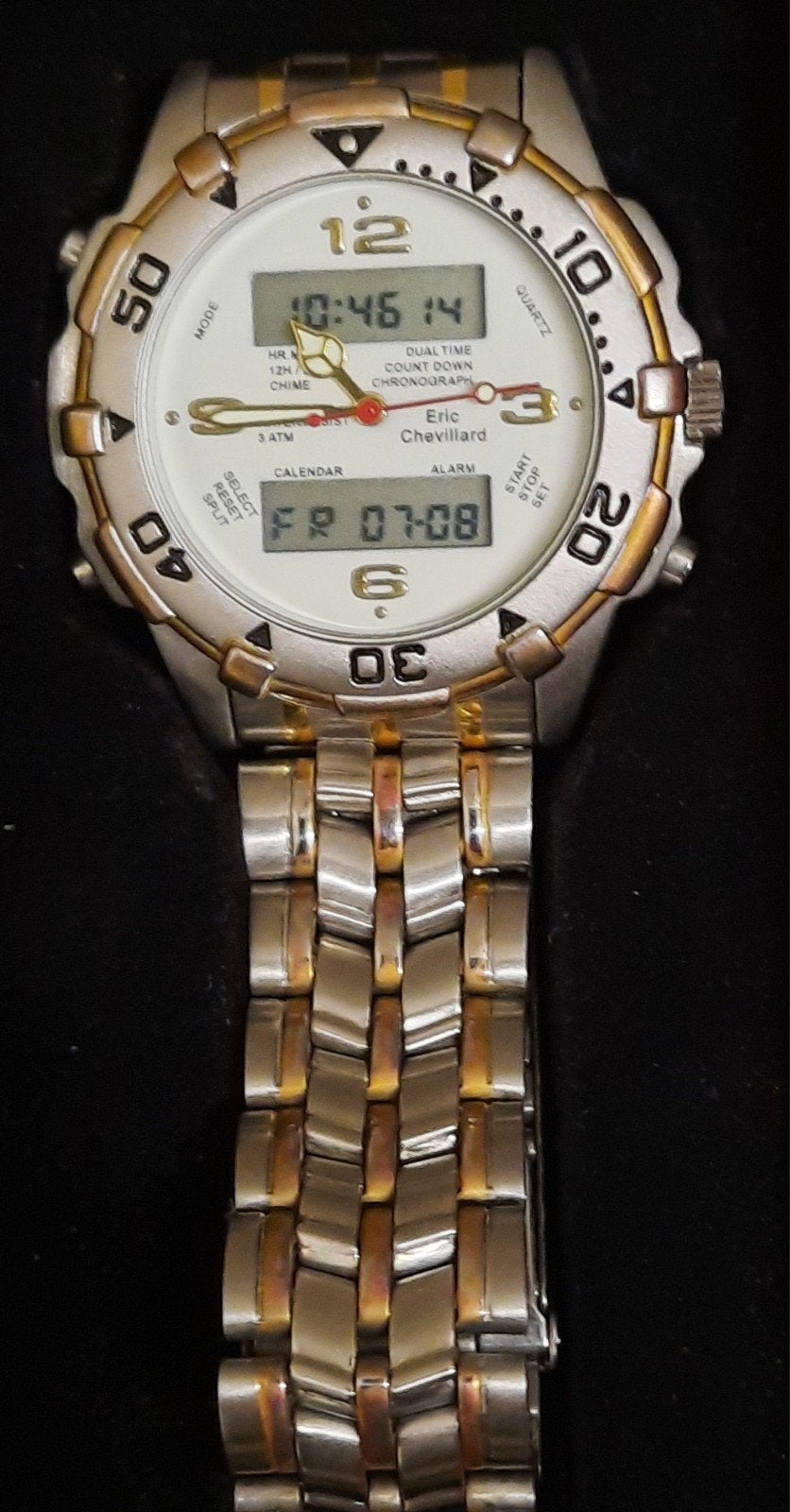 Eric Chevillard 150266 gloednieuw herenhorloge met twee disp, Handtassen en Accessoires, Horloges | Heren, Ophalen of Verzenden