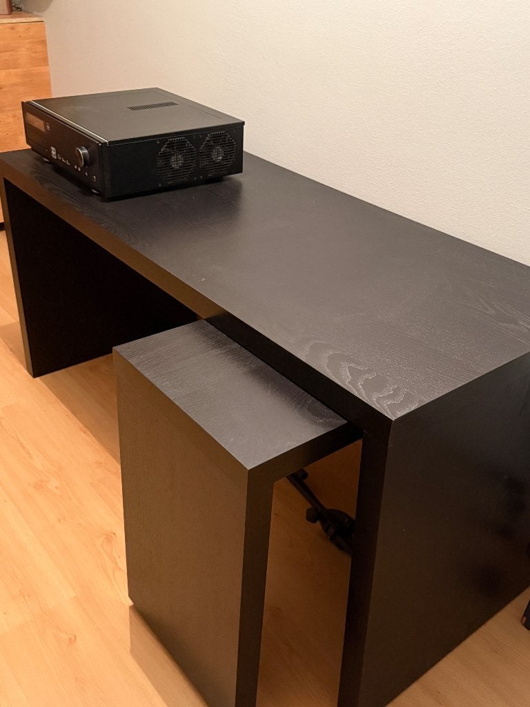 Bureau, Ophalen, Zwart, Gebruikt, Hout
