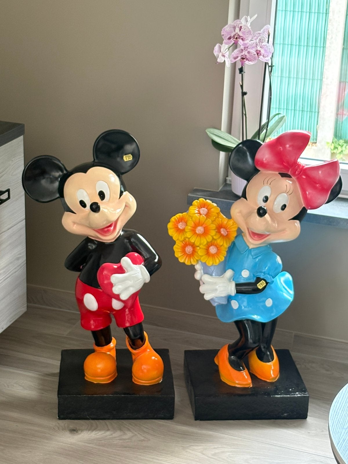 Mickey & Minnie – Polystone beeldenset 80cm, Enlèvement, Comme neuf