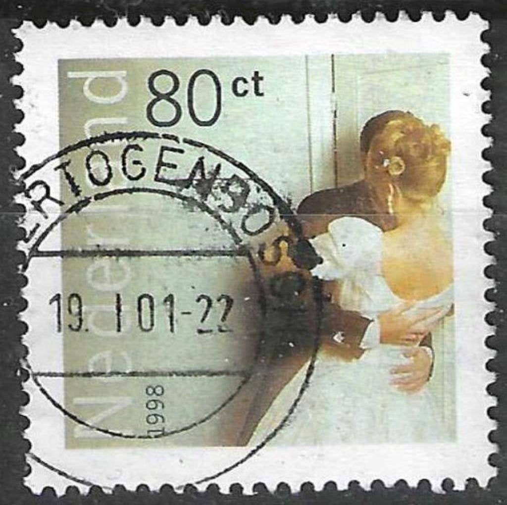 Nederland 1998 - Yvert 1622 - Huwelijkspostzegel (ST), Verzenden, Gestempeld
