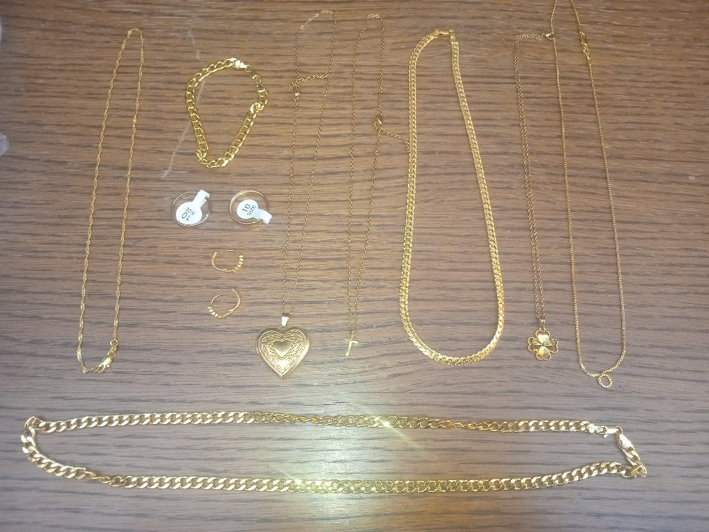 Lot bijoux plaqué or, Bijoux, Sacs & Beauté, Colliers, Enlèvement ou Envoi, Neuf, Or, Or