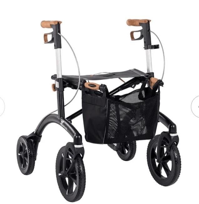 Rollator loophulp Saljol licht+wendbaar + rugsteun + bel,.., Diversen, Rollators, Ophalen, Opvouwbaar, Zo goed als nieuw